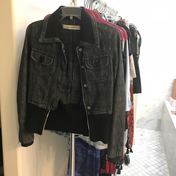 vero moda black denim jacket