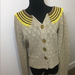 Anthropologie beaded cardigan