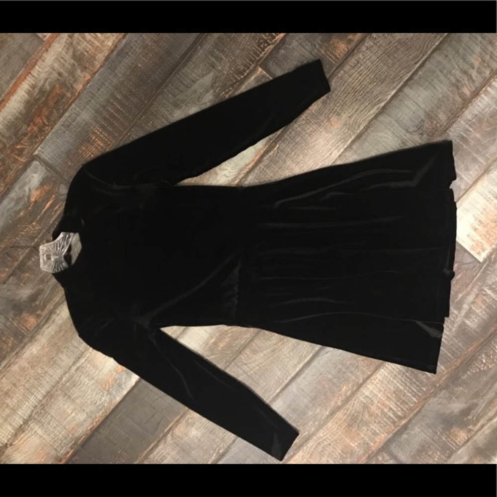 American Apparel velvet mock neck dress in black