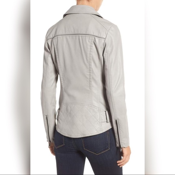 Guess faux leather grey moto jacket - Picture 4 of 4