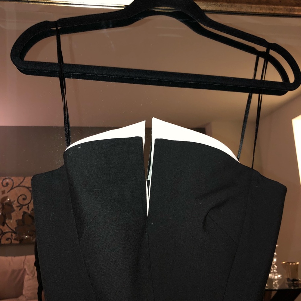 Roberto Rodriguez Black and White Strapless Dress - Picture 2 of 6