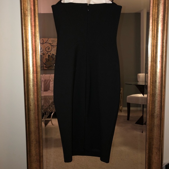 Roberto Rodriguez Black and White Strapless Dress - Picture 4 of 6