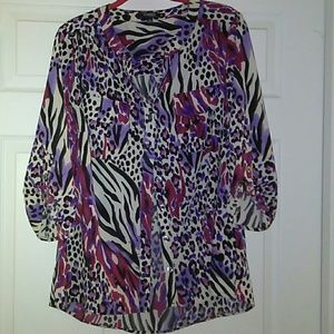 Multi color animal print shirt