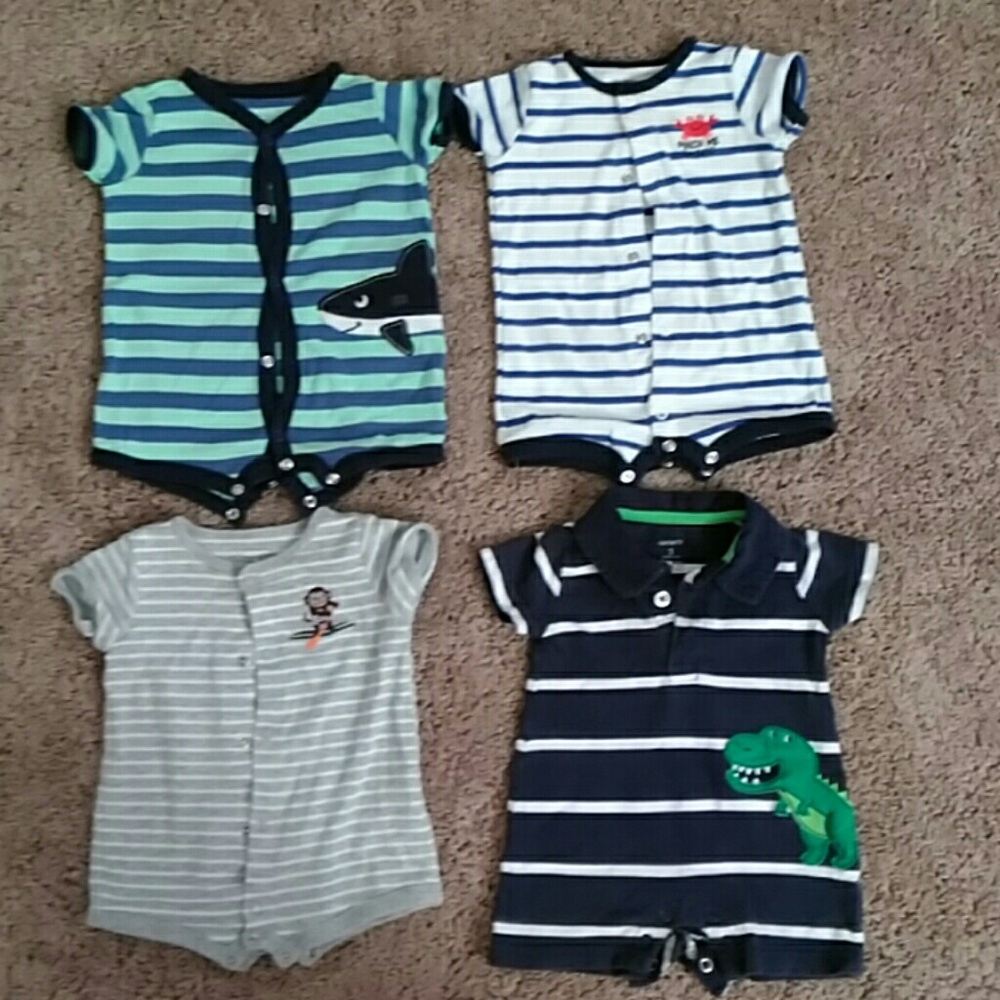 4 Carters rompers