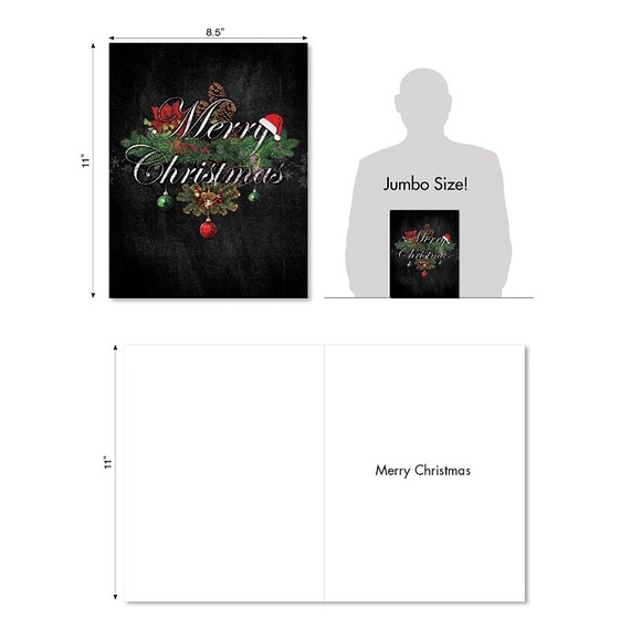 🔥3pack 🔥Merry Christmas Greeting Cards Large - Picture 3 of 4