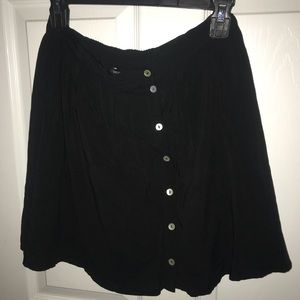 Black button up skirt