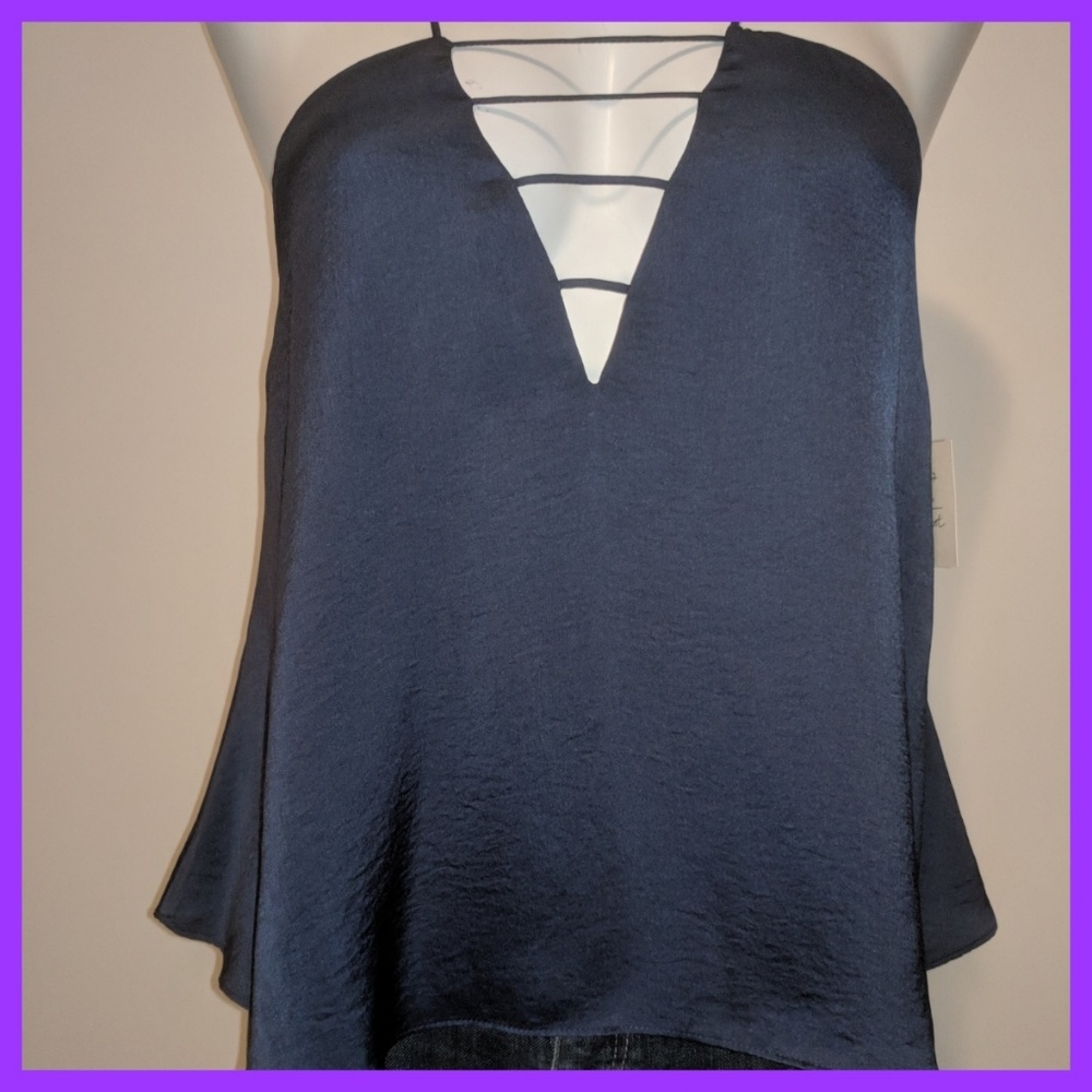 Windsor Navy Lattice Camisole Top