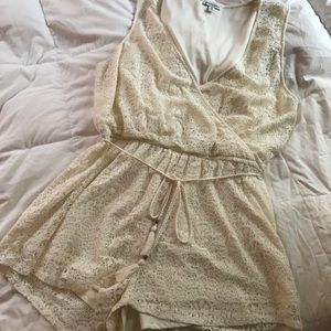 American Eagle Lace Romper