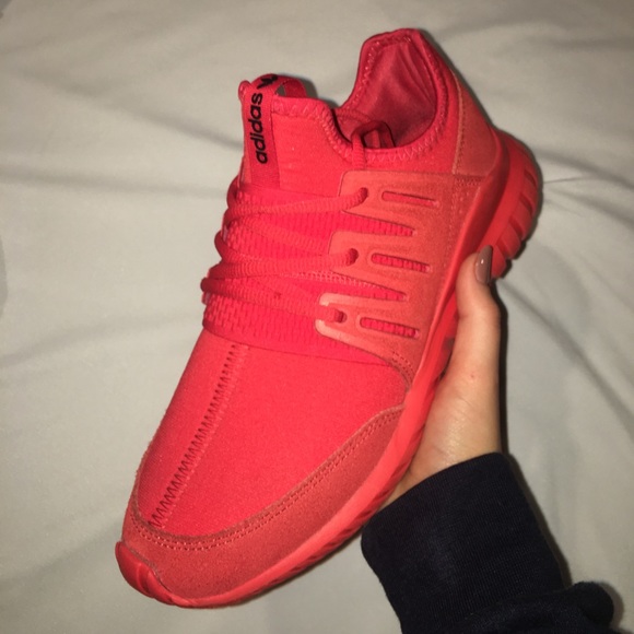 Red adidas tubulars - Picture 2 of 5