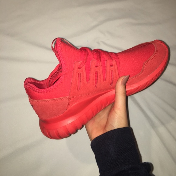 Red adidas tubulars - Picture 3 of 5