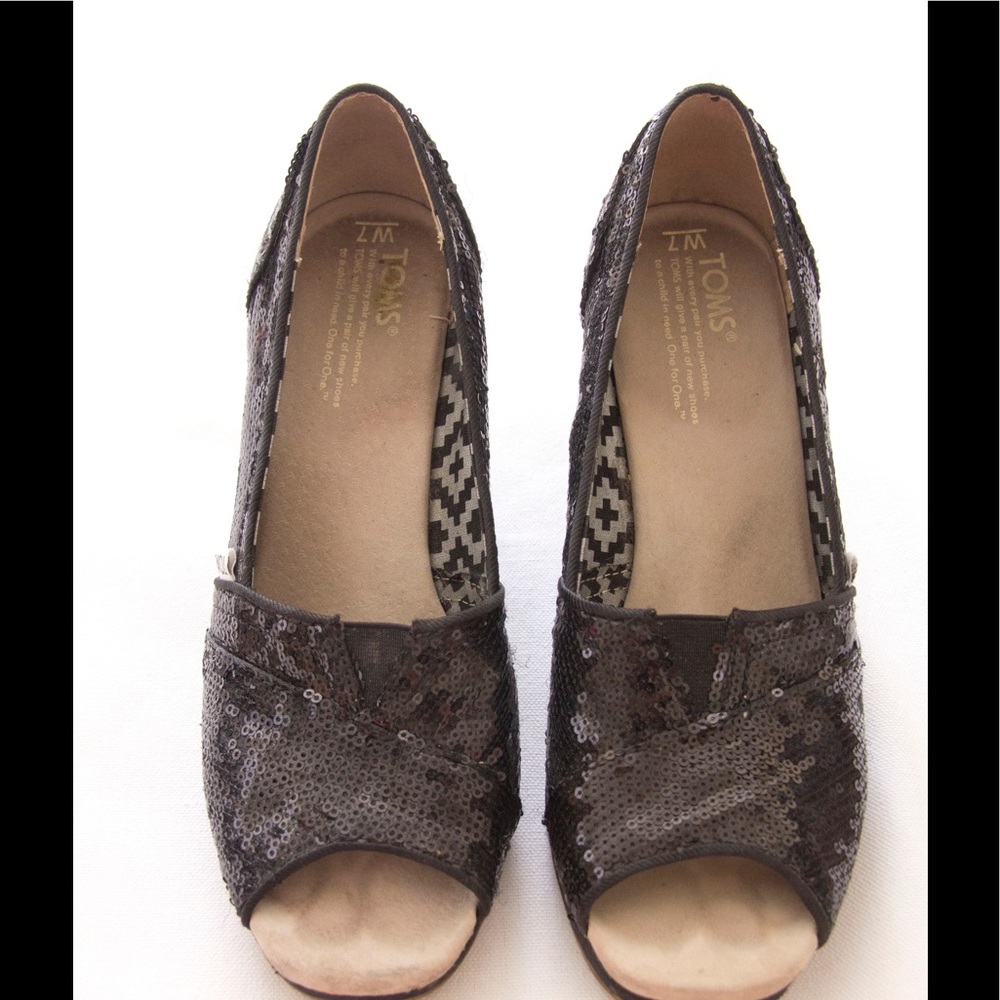 Toms Sequin Wedges
