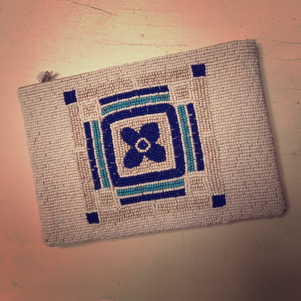 Beaded wallet/clutch