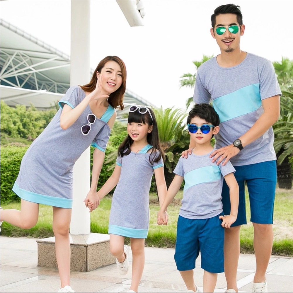 Matching mommy and daughter casual dress