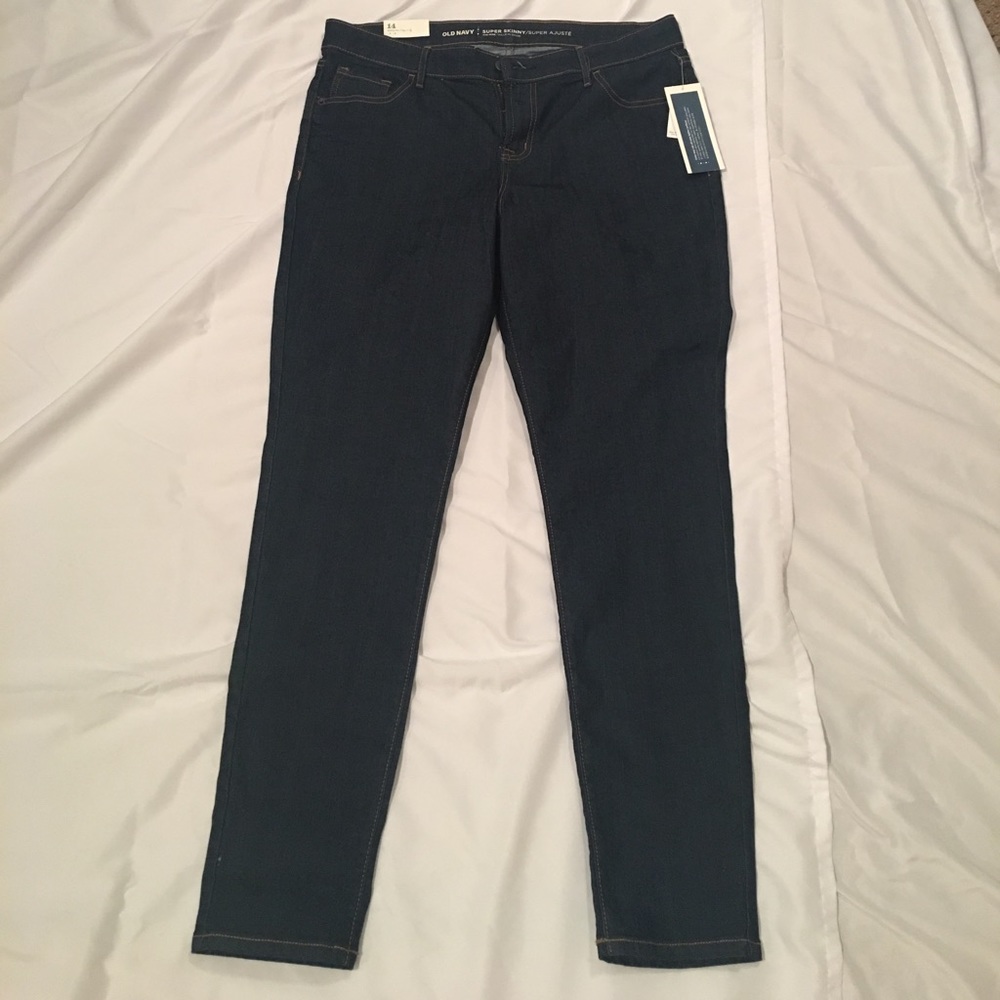 Super Skinny Mid-rise Dark Wash Jeans