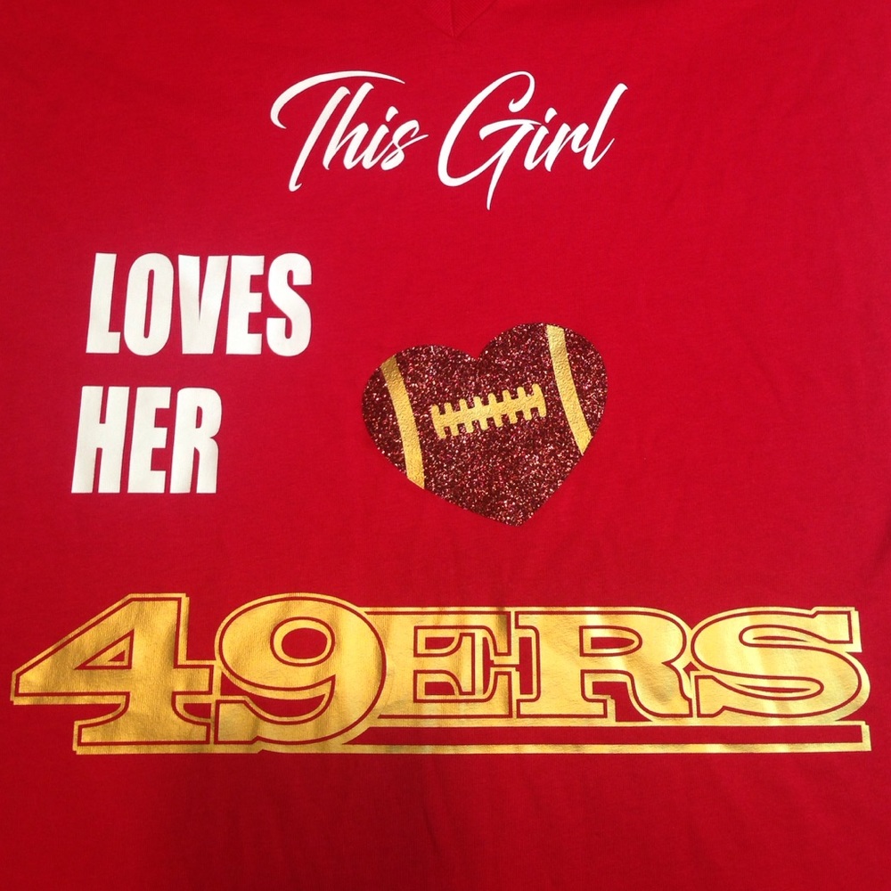 NFL THIS GIRL LOVES HER 49ERS BEAUTIFUL TOP CUTE