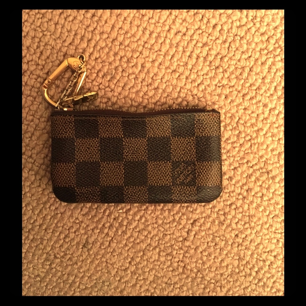 LOUIS VUITTON Pochette Coin Case Key Case Damier