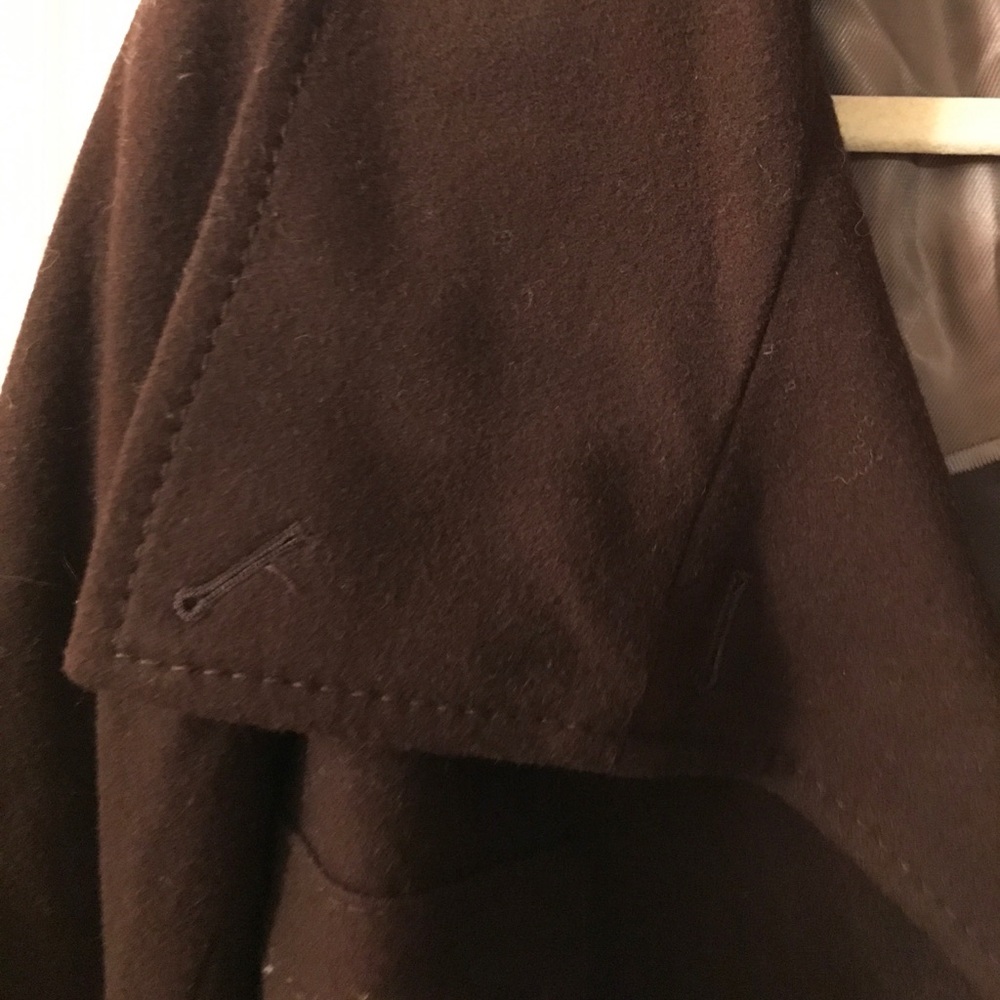 BCBG brown long pea coat size small - Picture 5 of 7
