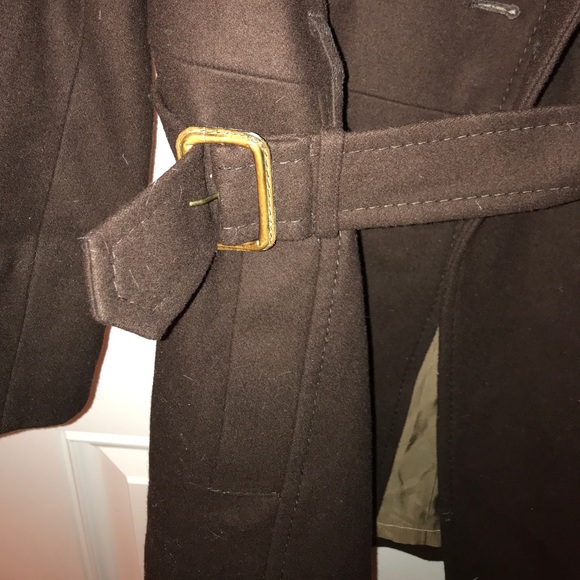 BCBG brown long pea coat size small - Picture 4 of 7