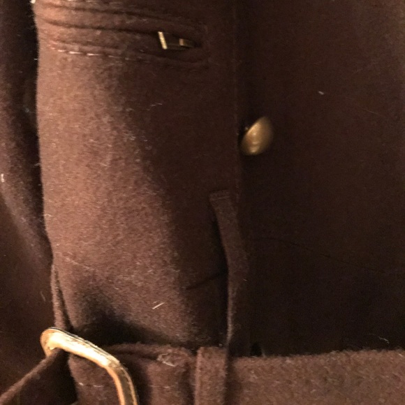 BCBG brown long pea coat size small - Picture 2 of 7