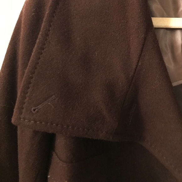 BCBG brown long pea coat size small - Picture 5 of 7