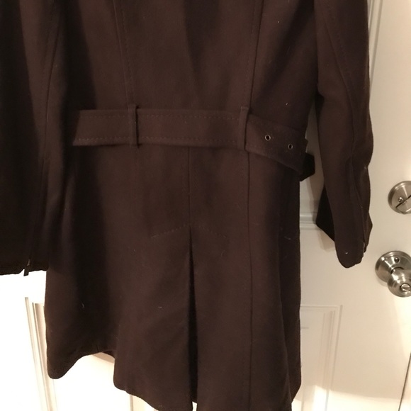 BCBG brown long pea coat size small - Picture 6 of 7