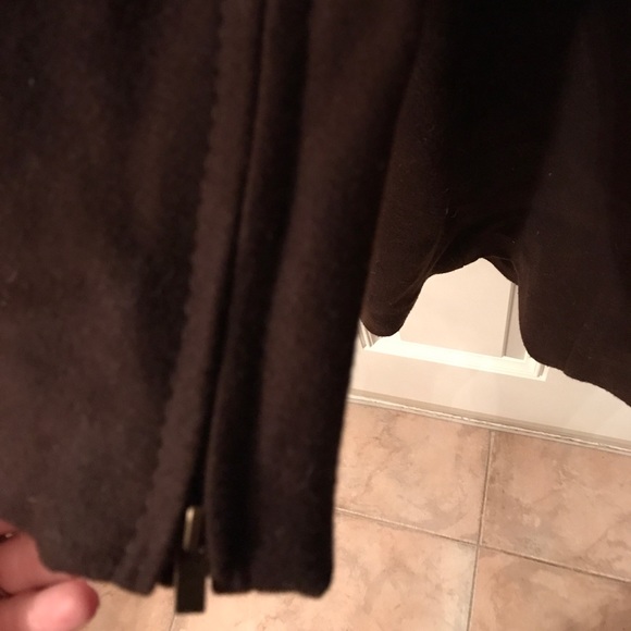 BCBG brown long pea coat size small - Picture 7 of 7