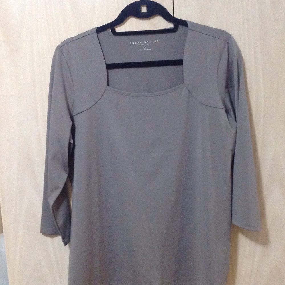 SUSAN GRAVER Square Neck Tops