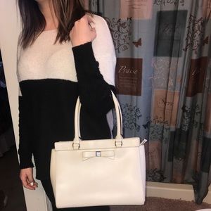 Kate Spade leather beige bow purse