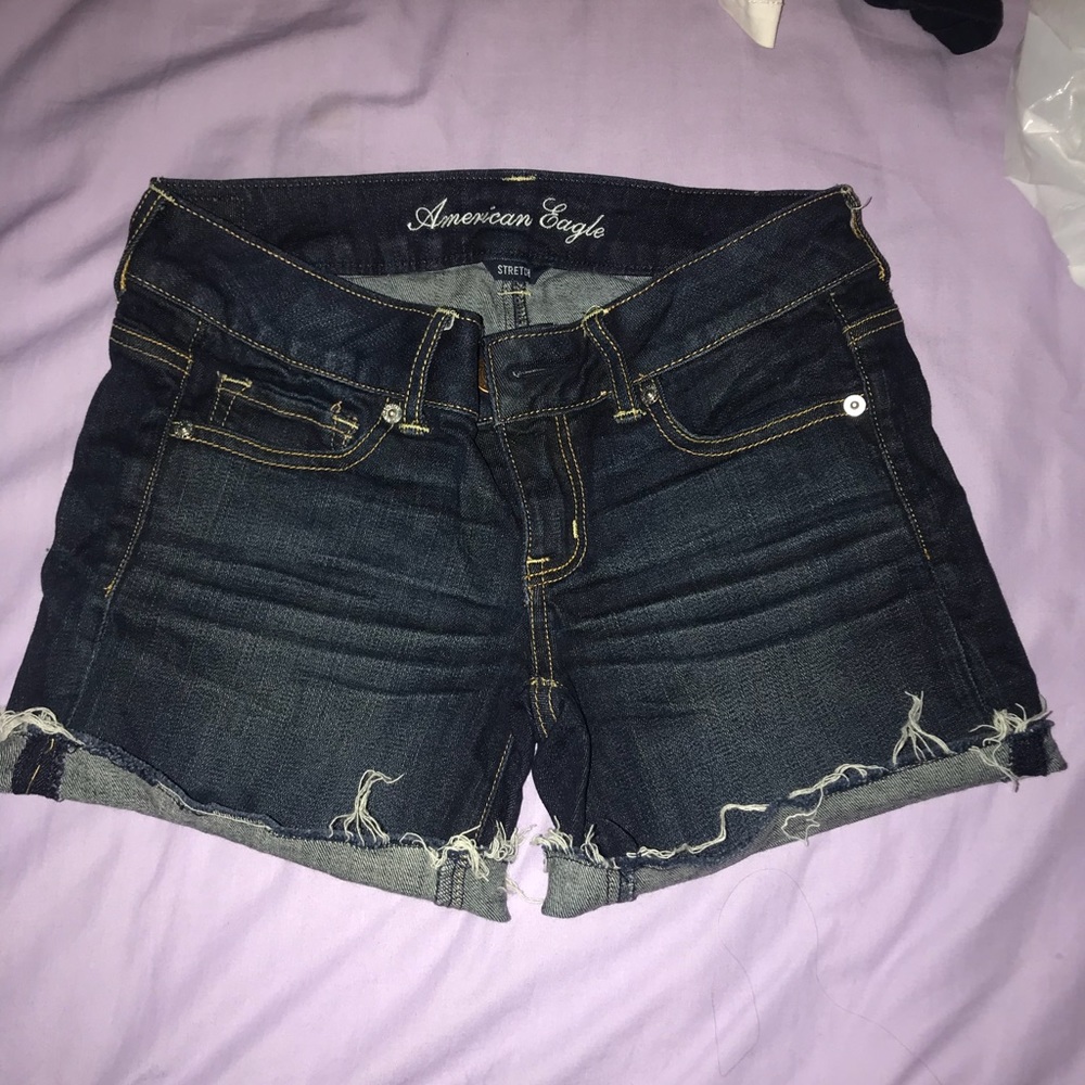 Dark wash shorts
