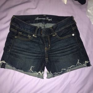 Dark wash shorts