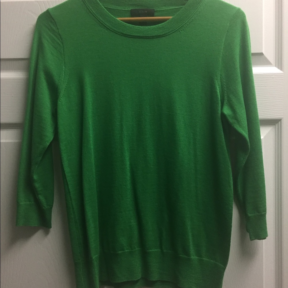 J Crew Green Sweater, size medium