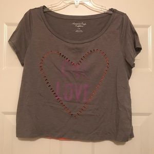 American Eagle short cut top