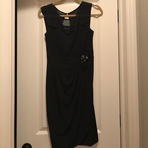 Max & Cleo black “Fiona” dress size 2 mesh top