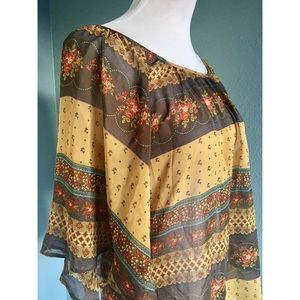 Boho Floral Flow Top