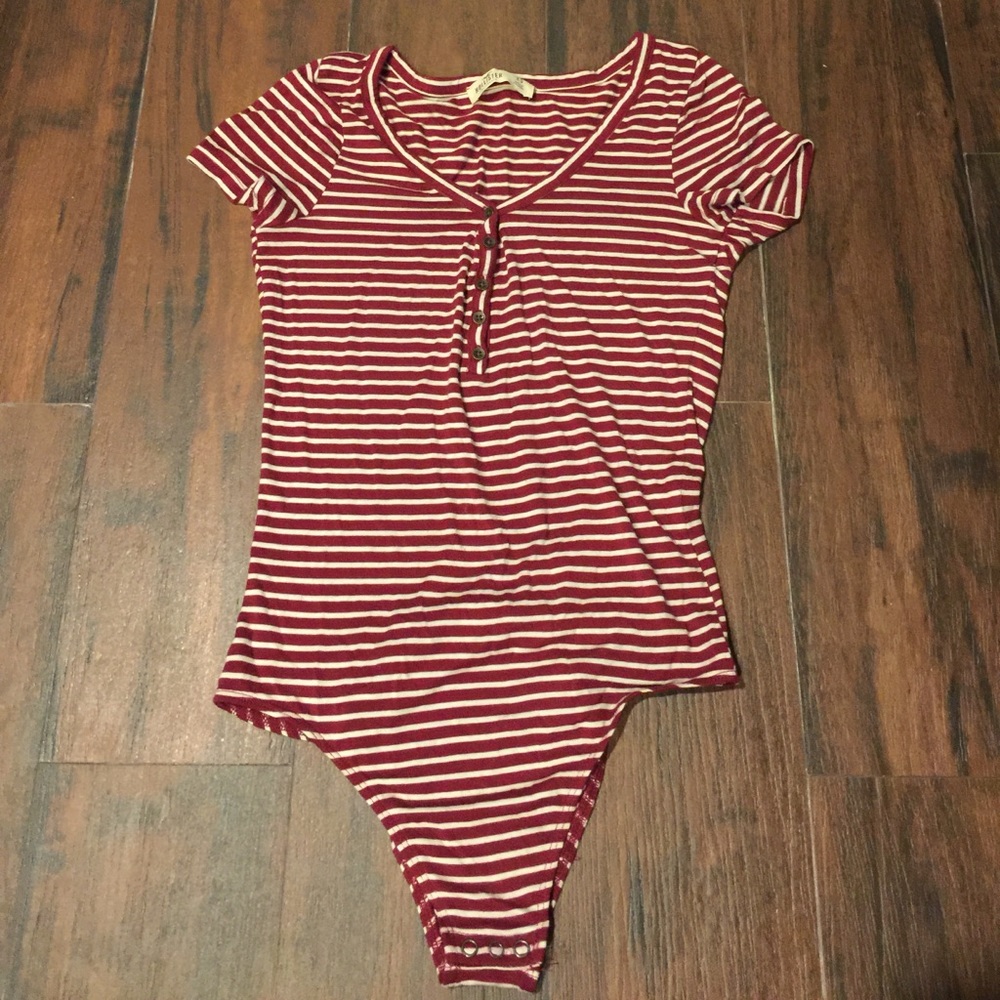 Striped shirt sleeve bodysuit