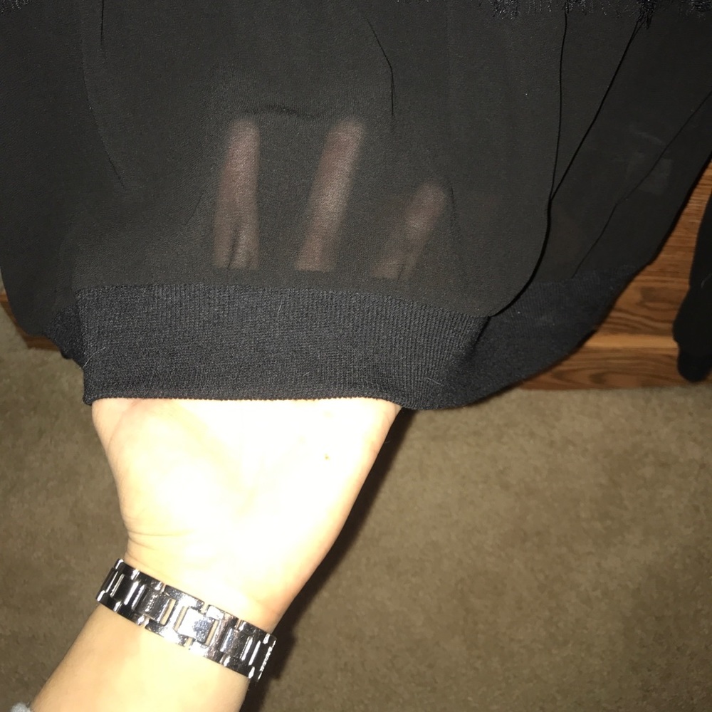 Long sleeve sheer black top - Picture 5 of 7