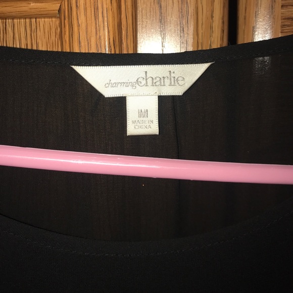 Long sleeve sheer black top - Picture 6 of 7