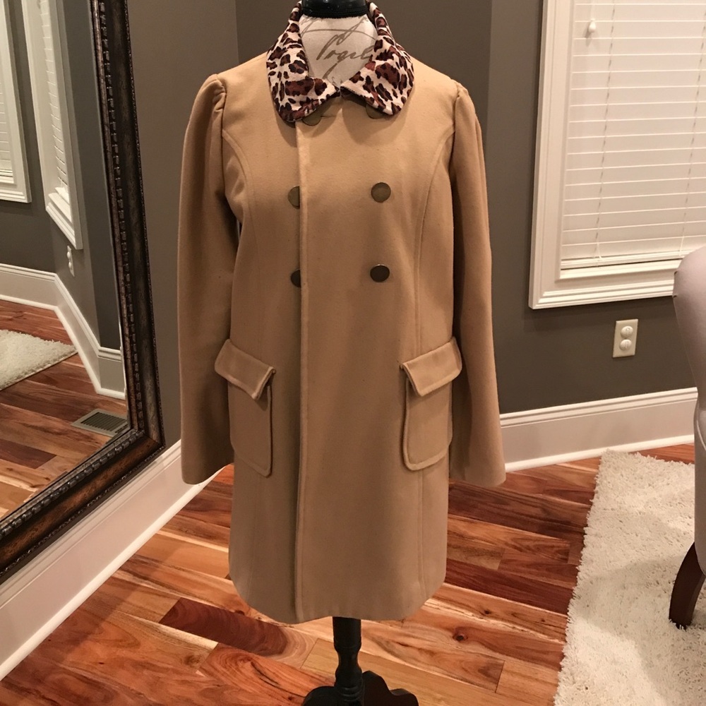 🌻🍁🍂KARLIE LEOPARD CAMEL COAT