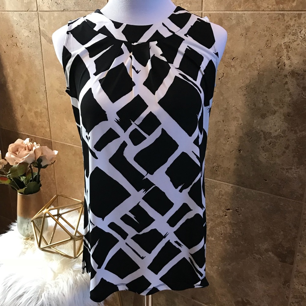 NWOT Bateau Neck Printed Sleeveless Tank Top XS