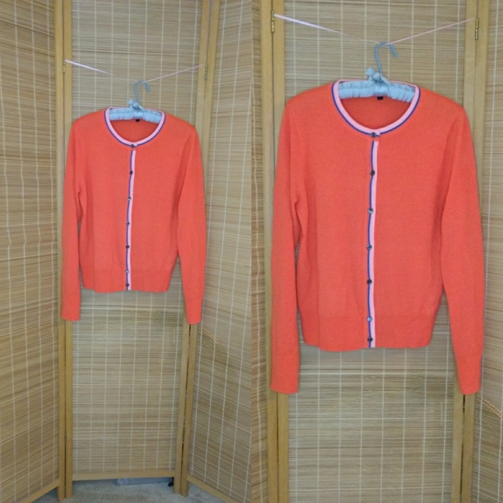 J. Crew Orange Cardigan