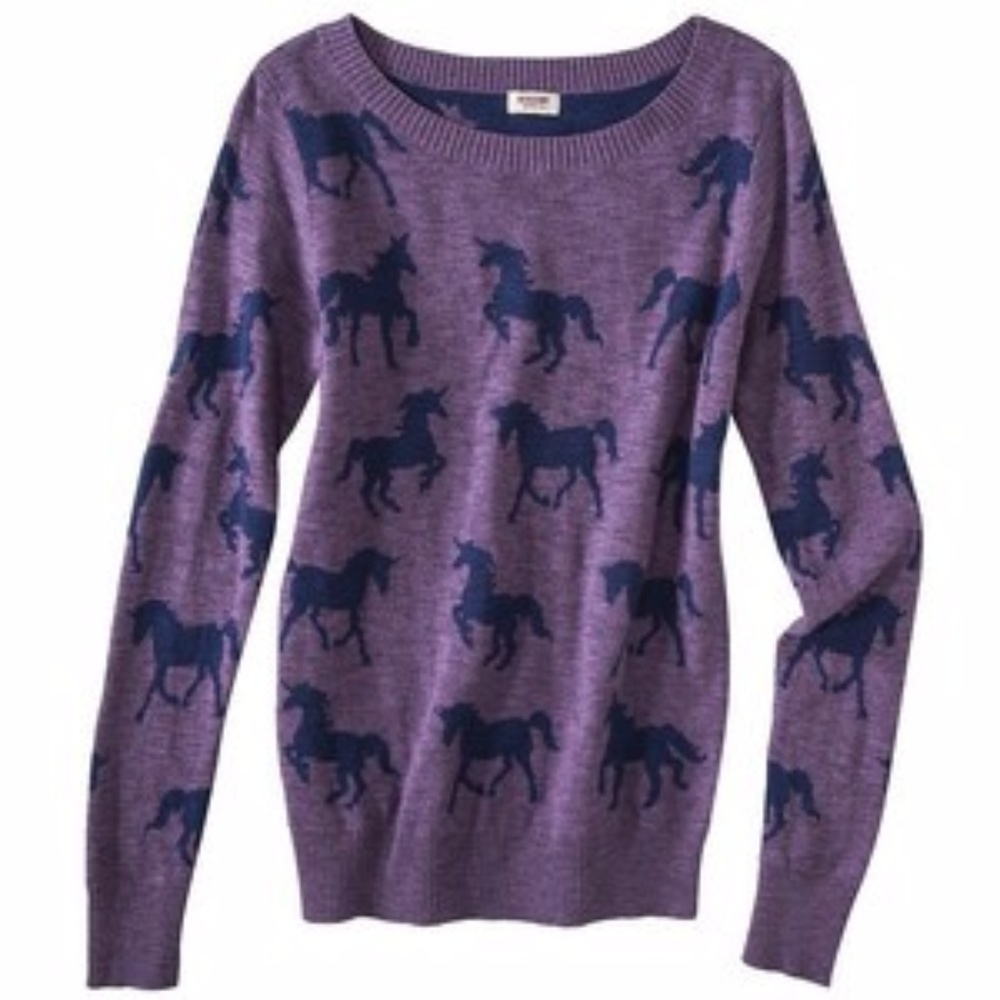 FOUND: MOSSIMO SUPPLY CO UNICORN SWEATER