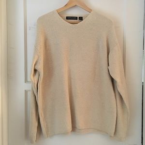 👀 Vintage Oversized Textured Natural Sweater