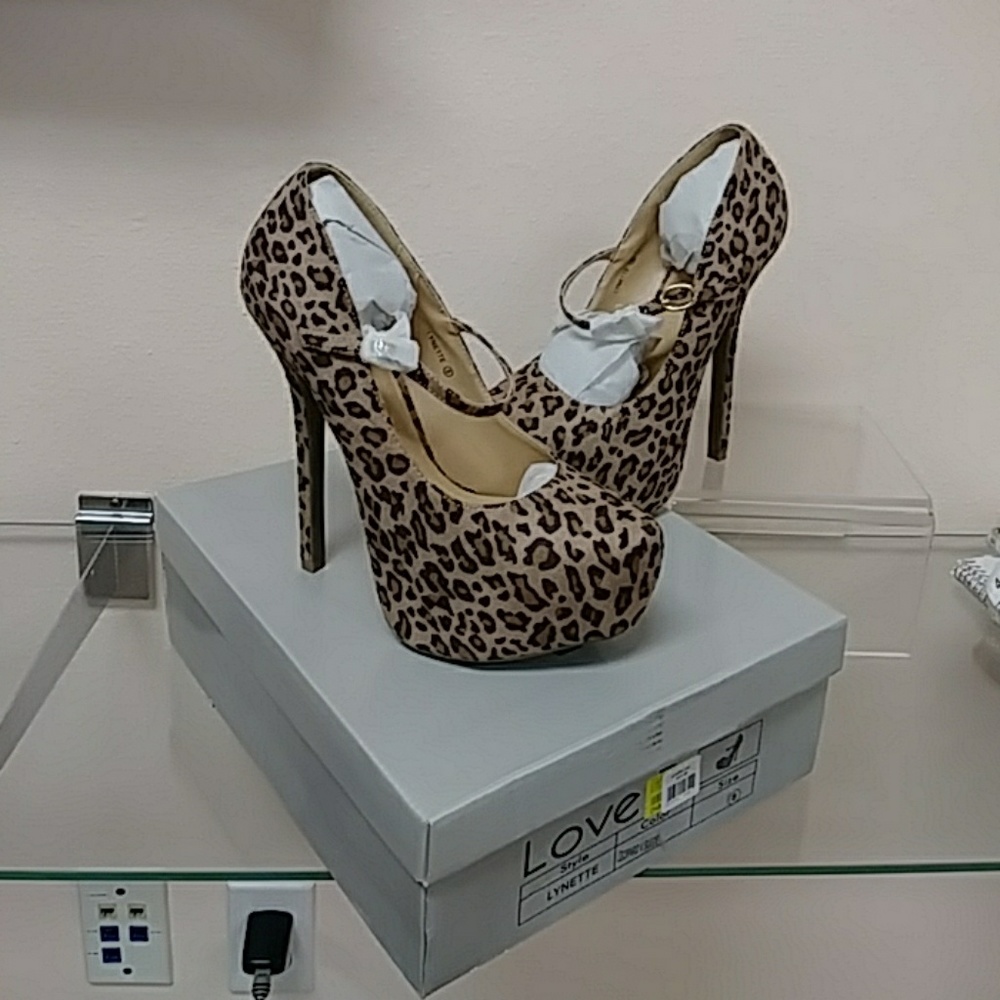 Lynette Leopard Suede Platform Heels