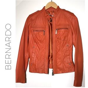Orange Leather, Fully Lined Jacket from NORDSTROM.