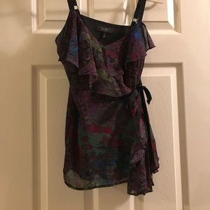 Splatter paint patter trapeze top
