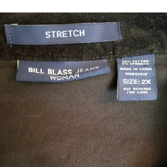 {Bill Blass Jeans} VINTAGE Stretch Velvet Jacket - Picture 4 of 4