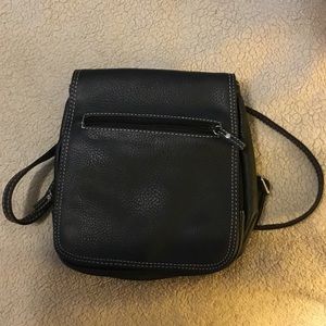 Black backpack /messenger convertible purse