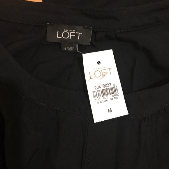 NWT LOFT Fluid Drawstring Black Jumpsuit Size: S - Picture 5 of 7