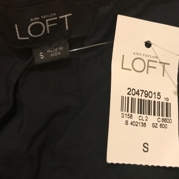 NWT LOFT Fluid Drawstring Black Jumpsuit Size: S - Picture 6 of 7
