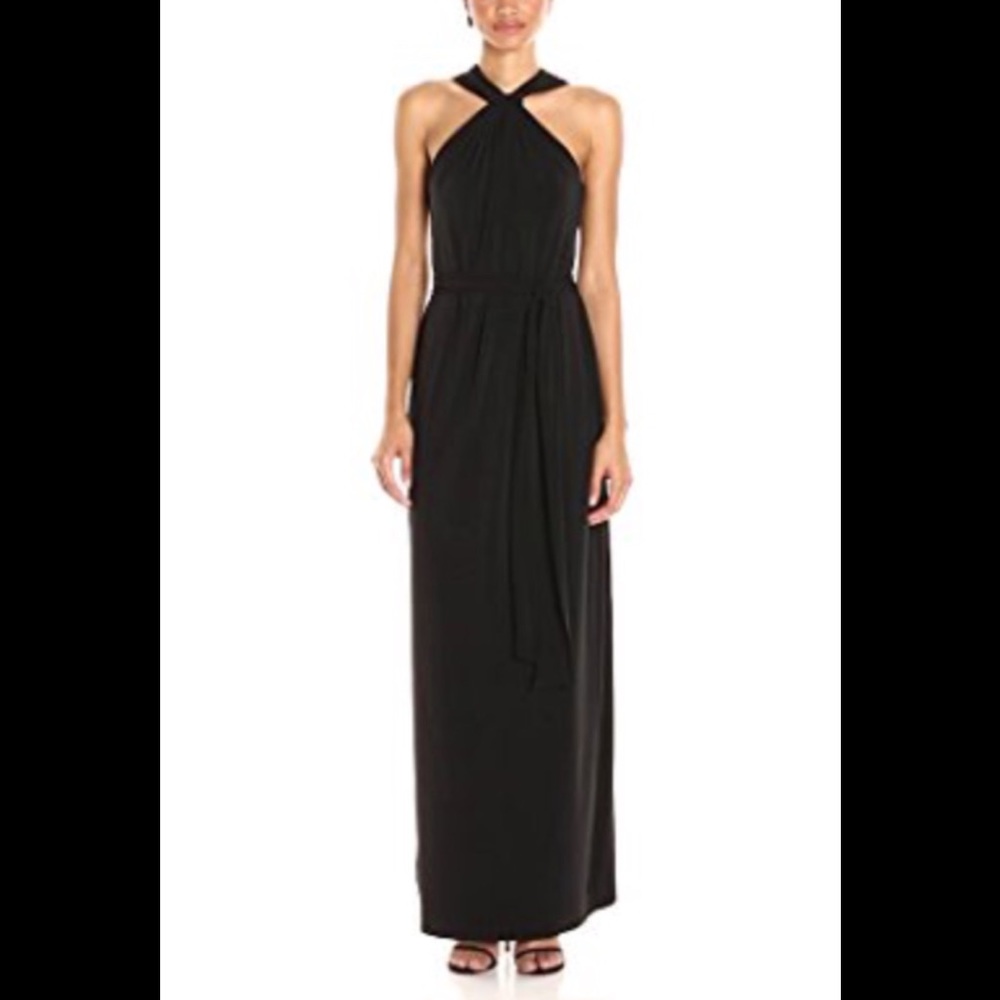 Halston Jersey Knit Gown with removable sash